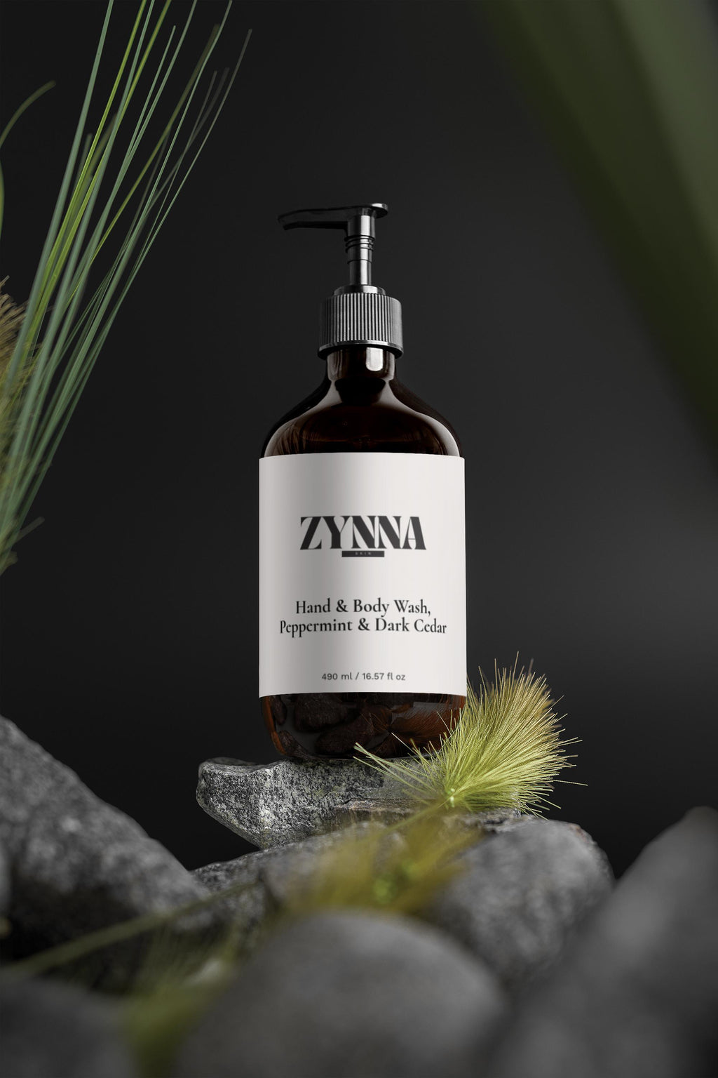 Hand & Body Wash, Peppermint & Dark Cedar